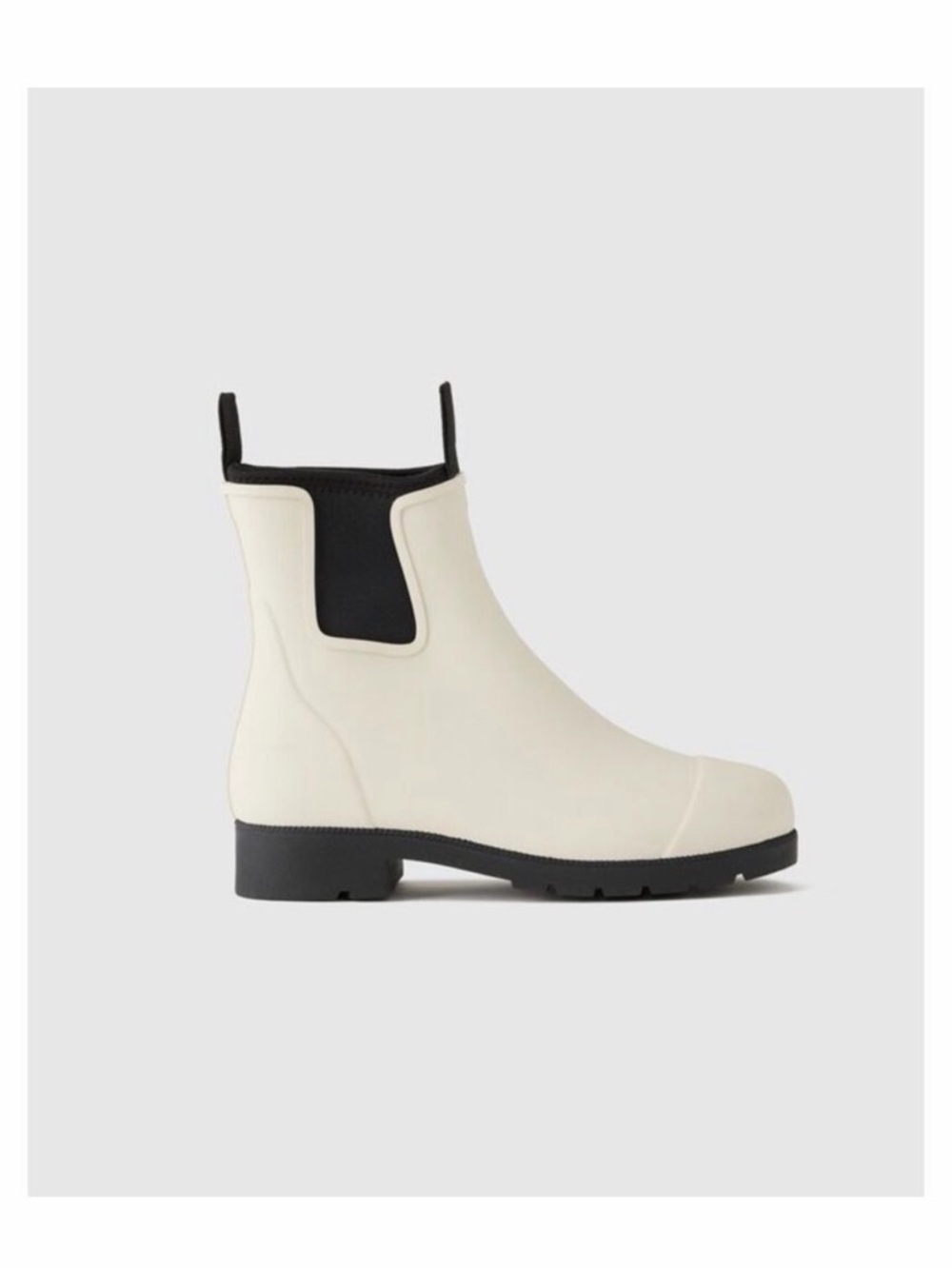 Quince Waterproof Ankle Chelsea Rubber Rain Boots in Stone Quiet Luxury Size 9 - Picture 11 of 11